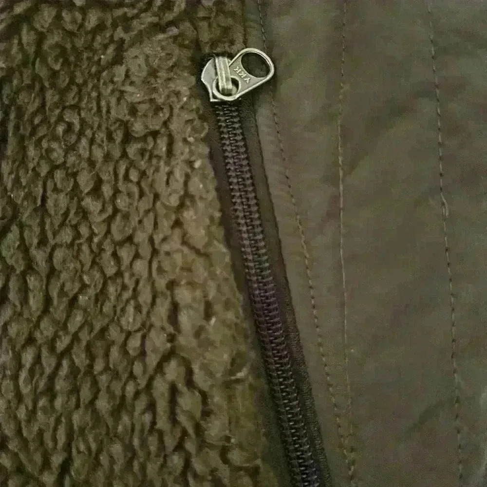 Patagonia Women’s Retro X Sherpa Olive Green Full Zip Fleece Vest Size Medium - Picture 10 of 11